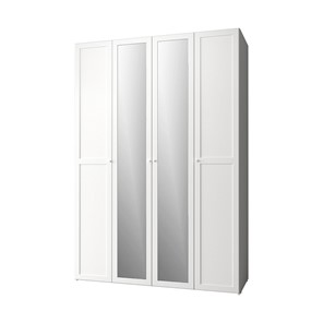 Шкаф распашной Харрис 60, белый + 2 фасад зеркало, +2 фасад стандарт в Чите