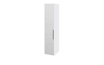 Шкаф Наоми с зеркальной дверью правый, цвет Белый глянец СМ-208.07.02 R в Чите