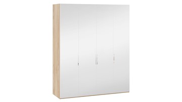 Шкаф для одежды Эмбер СМ-348.07.012 (Яблоня Беллуно/Белый глянец) в Чите