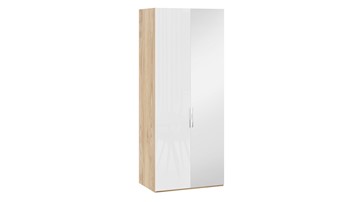 Шкаф для одежды Эмбер СМ-348.07.005 R (Яблоня Беллуно/Белый глянец) в Чите