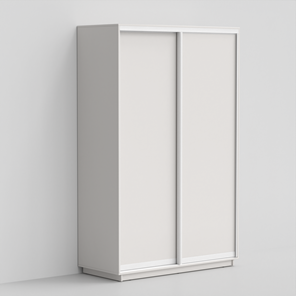 Шкаф двухстворчатый ЭКО-Сим Д 220х160х60, Белый матовый/белый глянец в Чите