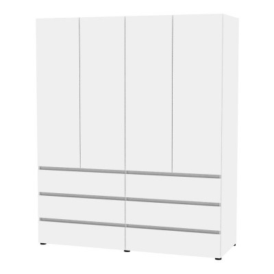 Шкаф четырехдверный Erik H333 (Белый) в Чите - изображение