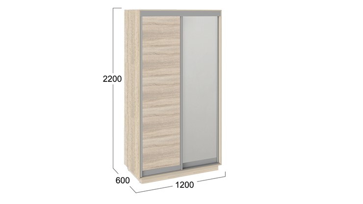 Шкаф 2-х дверный Румер, цвет Дуб Сонома СШК 1.120.60-11.13 в Чите - изображение 2