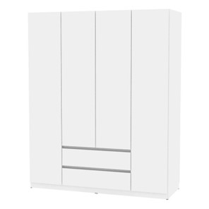 Шкаф 4-дверный Malta light H302 (Белый) в Чите