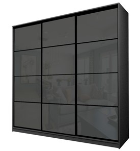 Шкаф 3-х дверный MAX МШ-27-6-24/2-222, Профиль Черный/Цвет Графит/с темно-серой пленкой Oracal в Чите