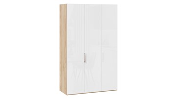 Шкаф для одежды Эмбер СМ-348.07.008 (Яблоня Беллуно/Белый глянец) в Чите