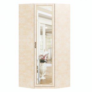 Угловой распашной шкаф Александрия с зеркалом ЛД 625.062, Рустика/Кожа Ленто в Чите