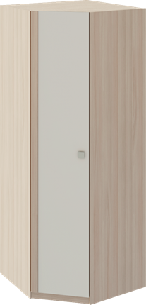 Распашной угловой шкаф Глэдис М21 (Шимо светлый/Белый текстурный) в Чите - изображение