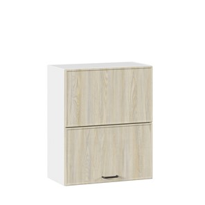 Кухонный горизонтальный шкаф 600 комбинированный Индиго ЛД 298.970.000.041, Белый/Дуб Мадейра топаз в Чите