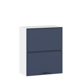 Навесной горизонтальный шкаф 600 комбинированный Индиго ЛД 298.970.000.125, Белый/Тёмно-синий в Чите
