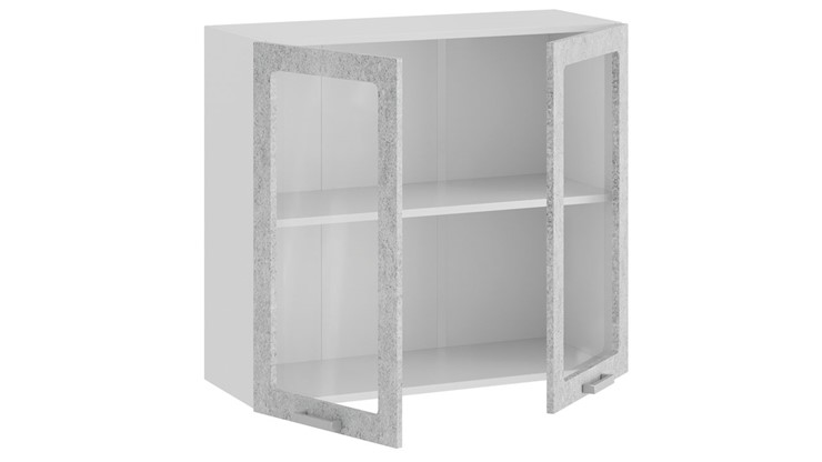 Кухонный шкаф Гранита 1В8С (Белый/Бетон снежный) в Чите - изображение 1