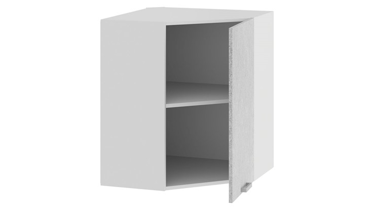 Угловой шкаф на кухню Гранита 1В6У (Белый/Бетон снежный) в Чите - изображение 1