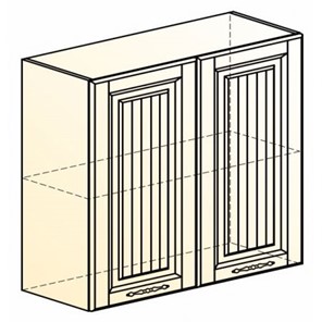 Кухонный навесной шкаф Бавария L800 H720 (2 дв. гл.) в Чите