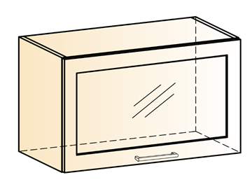 Навесной шкаф Яна L600 Н360 (1 дв. рам.) в Чите