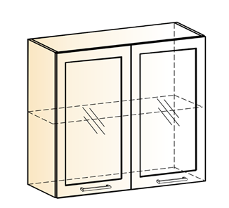 Шкаф кухонный Яна L800 Н720 (2 дв. рам.) в Чите