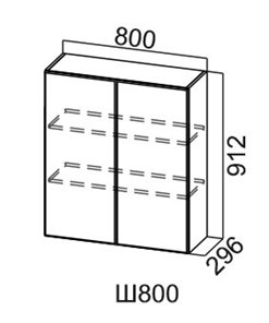 Навесной шкаф Модус, Ш800/912, галифакс в Чите