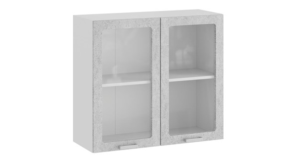 Кухонный шкаф Гранита 1В8С (Белый/Бетон снежный) в Чите - изображение