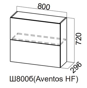 Навесной кухонный шкаф Модерн New барный, Ш800б(Aventos HF)/720, МДФ в Чите