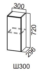 Шкаф кухонный Модерн New, Ш300/720, МДФ в Чите