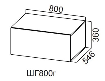 Шкаф навесной на кухню Модерн New, ШГ800г/360, МДФ в Чите