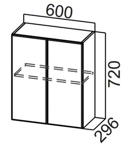 Шкаф кухонный Стайл, Ш600/720, МДФ в Чите