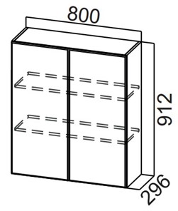 Шкаф кухонный Стайл, Ш800/912, МДФ в Чите