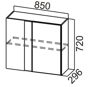 Угловой шкаф на кухню Стайл, Ш850у/720, МДФ в Чите