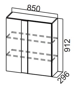 Угловой шкаф на кухню Стайл, Ш850у/912, МДФ в Чите