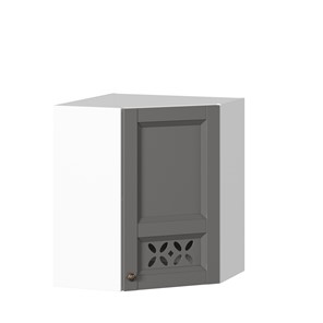 Кухонный шкаф Амели-3 угловой 600 ЛД 299.610.000.055, Белый/Оникс серый в Чите