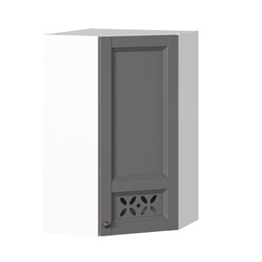 Кухонный шкаф Амели-3 угловой 600 высокий ЛД 299.620.000.057, Белый/Оникс серый в Чите