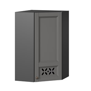 Шкаф кухонный Амели-3 угловой 600 высокий ЛД 299.620.000.058, Черный/Оникс серый в Чите