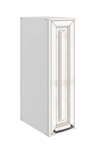 Шкаф кухонный Атланта L200 H720 (1 дв. гл.) эмаль (белый/белый глянец патина золото) в Чите
