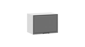 Шкаф настенный Белладжио 1В5Г (Белый, Софт графит) в Чите