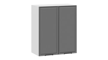 Настенный шкаф Белладжио 1В6 (Белый, Софт графит) в Чите