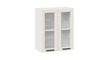 Навесной кухонный шкаф Лорас 1В6С (Белый/Холст брюле) в Чите