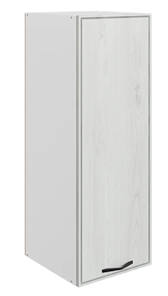 Навесной шкаф Монако L400 Н900 (1 дв. гл.), белый/дуб белый матовый в Чите
