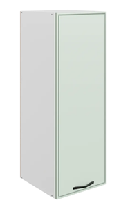 Кухонный шкаф Монако L400 Н900 (1 дв. гл.), белый/ментол матовый в Чите