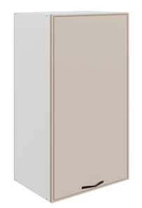Кухонный шкаф Монако L450 Н900 (1 дв. гл.), белый/фрапучино матовый в Чите