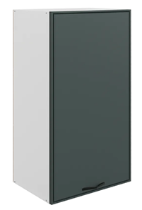 Кухонный шкаф Монако L450 Н900 (1 дв. гл.), белый/грин матовый в Чите