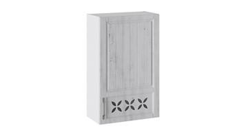 Навесной кухонный шкаф Прованс (Белый глянец/Санторини светлый) правый В_96-60_1ДРД(R) в Чите