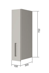 Кухонный шкаф В7 15, Сатин/Белый в Чите - предосмотр