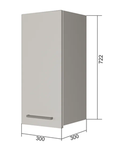 Кухонный шкаф В7 30, Бетон пайн/Антрацит в Чите