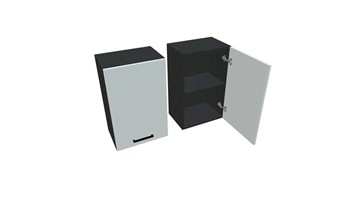 Кухонный навесной шкаф В7 45, Белое гладкое Ламарти/Антрацит в Чите
