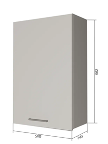 Навесной кухонный шкаф В9 50, МДФ Розовый шагрень/Антрацит в Чите