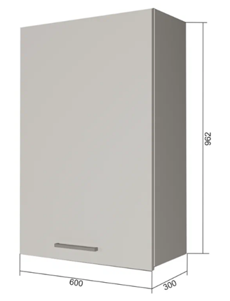 Шкаф кухонный В9 60, Бетон пайн/Антрацит в Чите - изображение