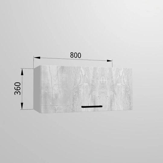 Навесной шкаф ВГ 80, Бетон пайн/Белый в Чите - изображение 1