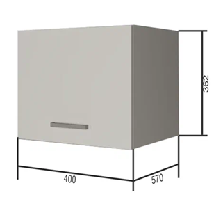 Навесной кухонный шкаф ВГ40Г, МДФ Софт бирюза/Белый в Чите