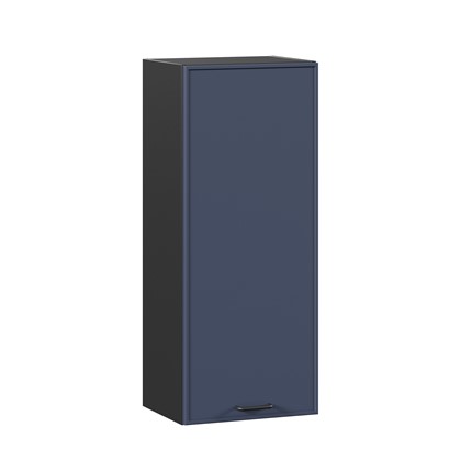 Навесной шкаф высокий 400 Индиго ЛД 298.420.000.151, Чёрный/Тёмно-синий в Чите - изображение