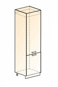 Шкаф-пенал под холодильник Бостон L600 (2 дв. гл.) в Чите