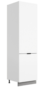 Шкаф-пенал Стоун L600 под холодильник (2 дв.гл.) (белый/джелато софттач) в Чите